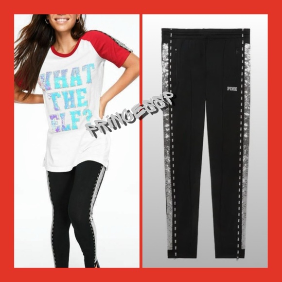 PINK VS BLING TEE AND JOGGERS OUTFIT SET - Picture 2 of 7